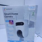 EZVIZ-H9c-Dual-lens-PT-WiFi-camera-installed-on-wooden-fence